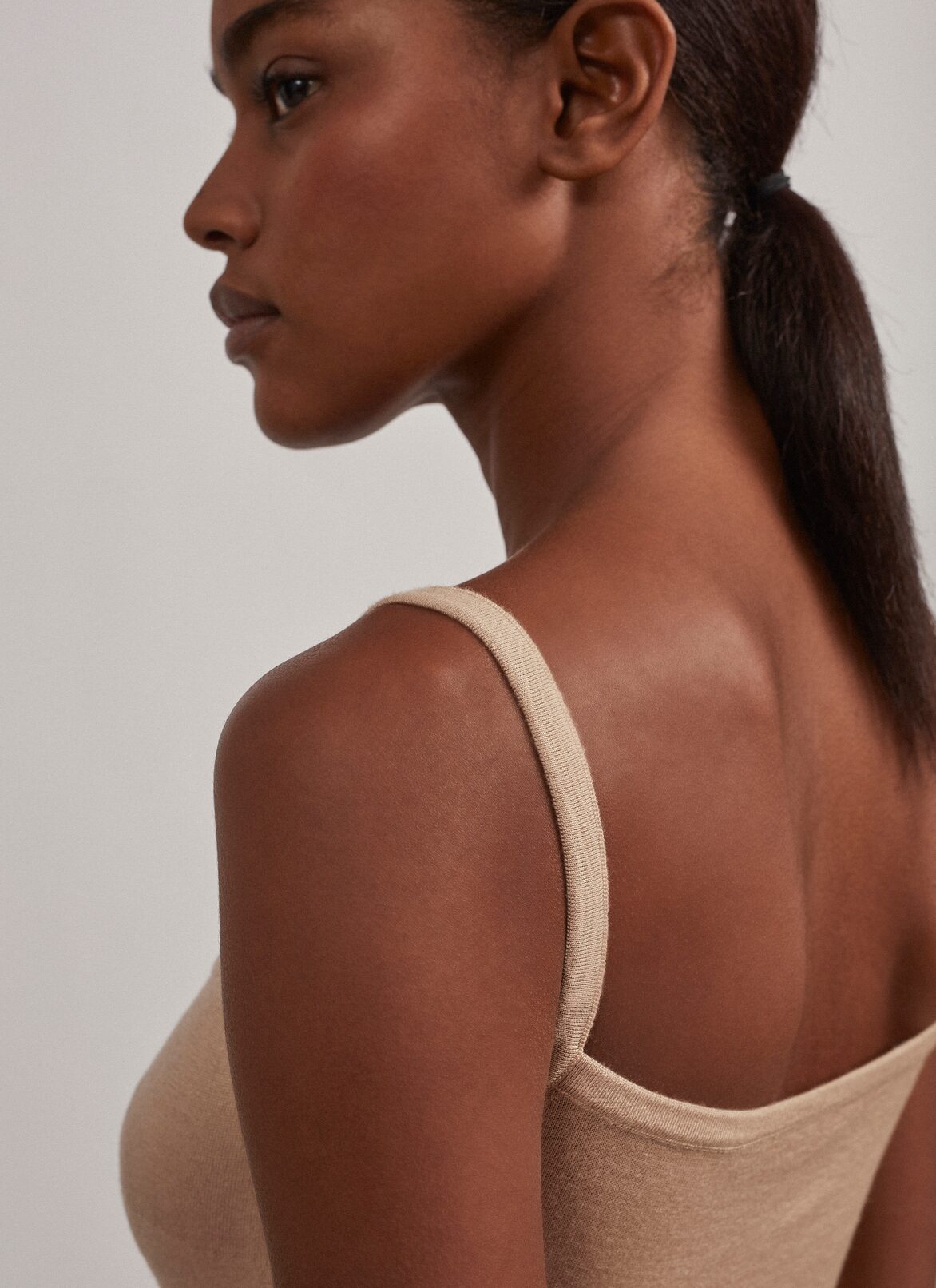 Sleeveless cashmere and silk bodysuit ALAÏA SANDY SLEEVELESS CASHMERE AND SILK BODYSUIT